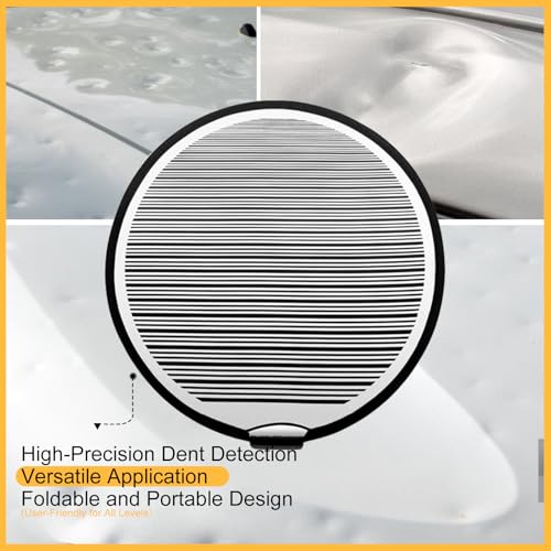 HiYi Dent Repair Line Dent Foldable Lined Dent Reflector Board Cloth Portable Flexible Reflector Led Line Board Scratch for Dent Remover Automotive Dent Fix Tools Dent Panel Striped Light Board (80CM) - Image 4