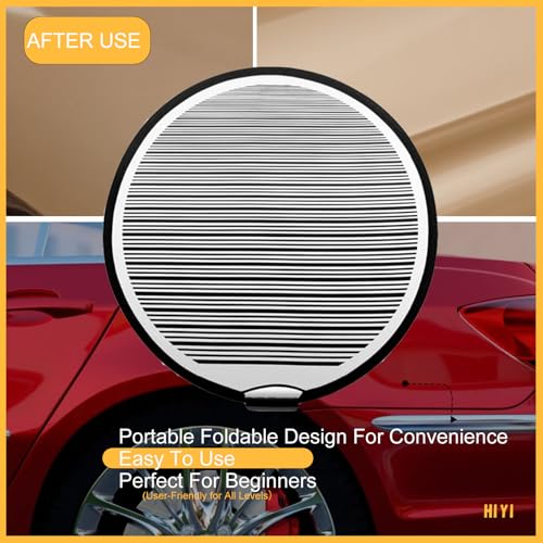 HiYi Dent Repair Line Dent Foldable Lined Dent Reflector Board Cloth Portable Flexible Reflector Led Line Board Scratch for Dent Remover Automotive Dent Fix Tools Dent Panel Striped Light Board (80CM) - Image 5