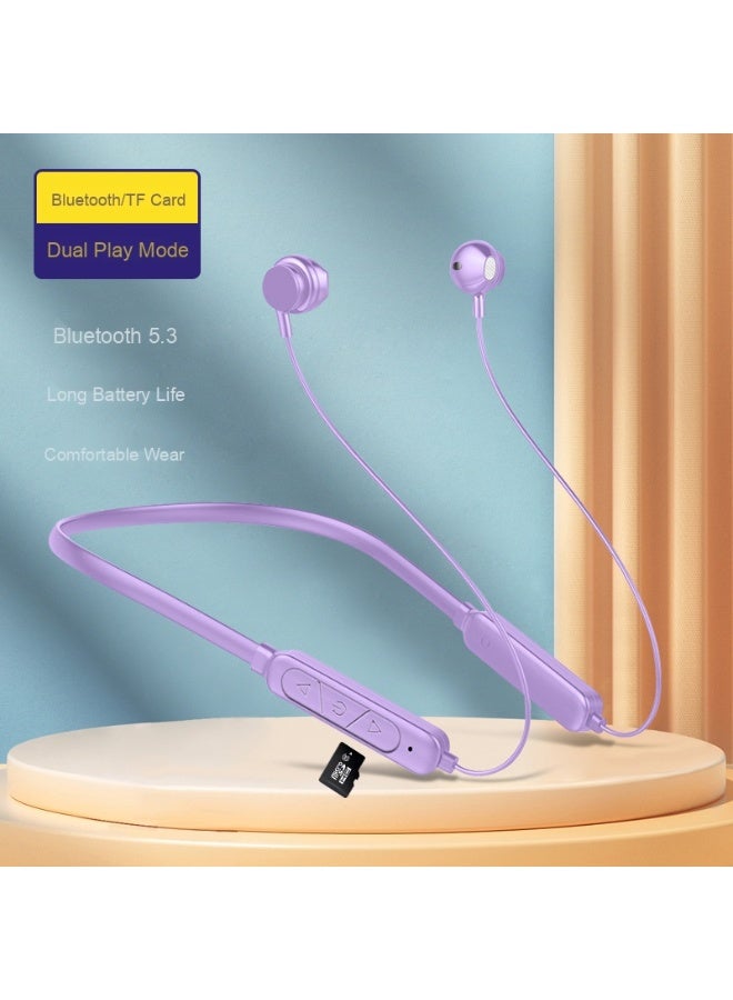 Neckband Wireless Sports Earbuds with Dual Drivers, Bluetooth Stereo In-Ear Headphones with Long Battery Life for Running and Listening to Music