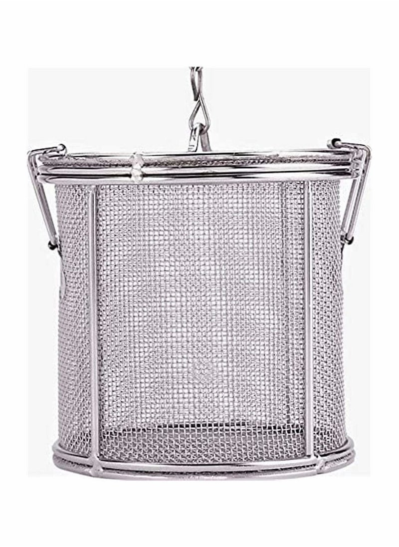 Y&D Tea Ball Strainer Stainless Steel Wire Mesh Design Soup Seasonings Seperation Basket Filter for Home Kitchen Silver Infuser, with Chain Hook Brewing  - Image 3