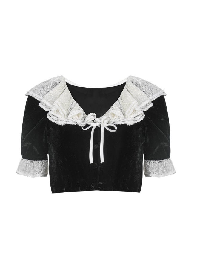 Big Sister Apprentice Cupid A Velvet Dress/shirt Lace Set/light Shirt