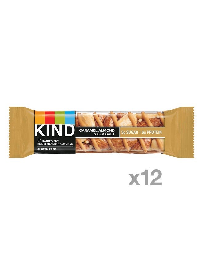 KIND Bars, Caramel Almond & Sea Salt, Healthy Snacks, Gluten Free, Low Sugar, 6g Protein, 12 Count - Image 2