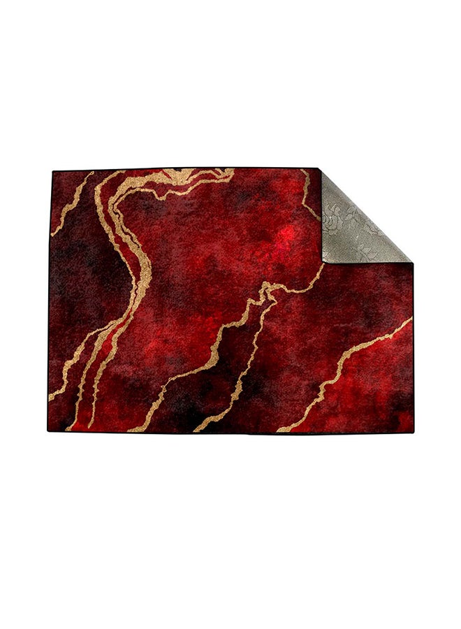 RIZARIES Burgundy Abstract Centerpiece Rug, Fabric, Rectangle - Image 2