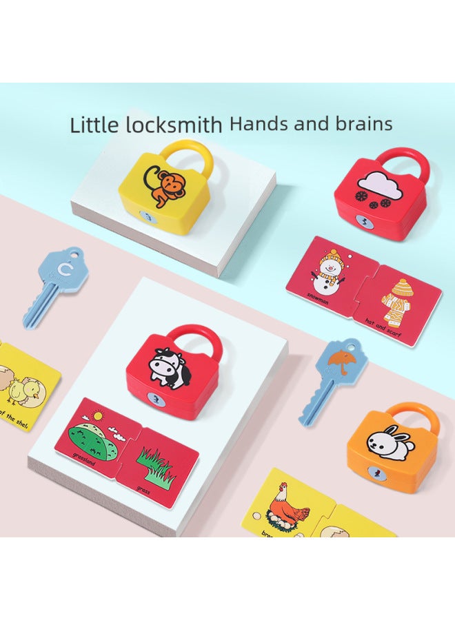 Fun Unlock Toys Mini Matching Lock Head Play Home Equipment Key Unlock Toys Wholesale-Color:Three Color Box Set (school Bus + Bus + Ice Cream Truck)  - Image 3