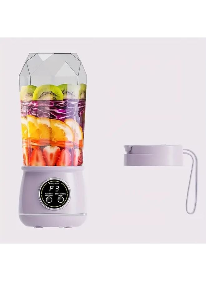 Purple Portable USB Rechargeable Blender For Smoothies Milkshakes Fresh Juice - Image 1