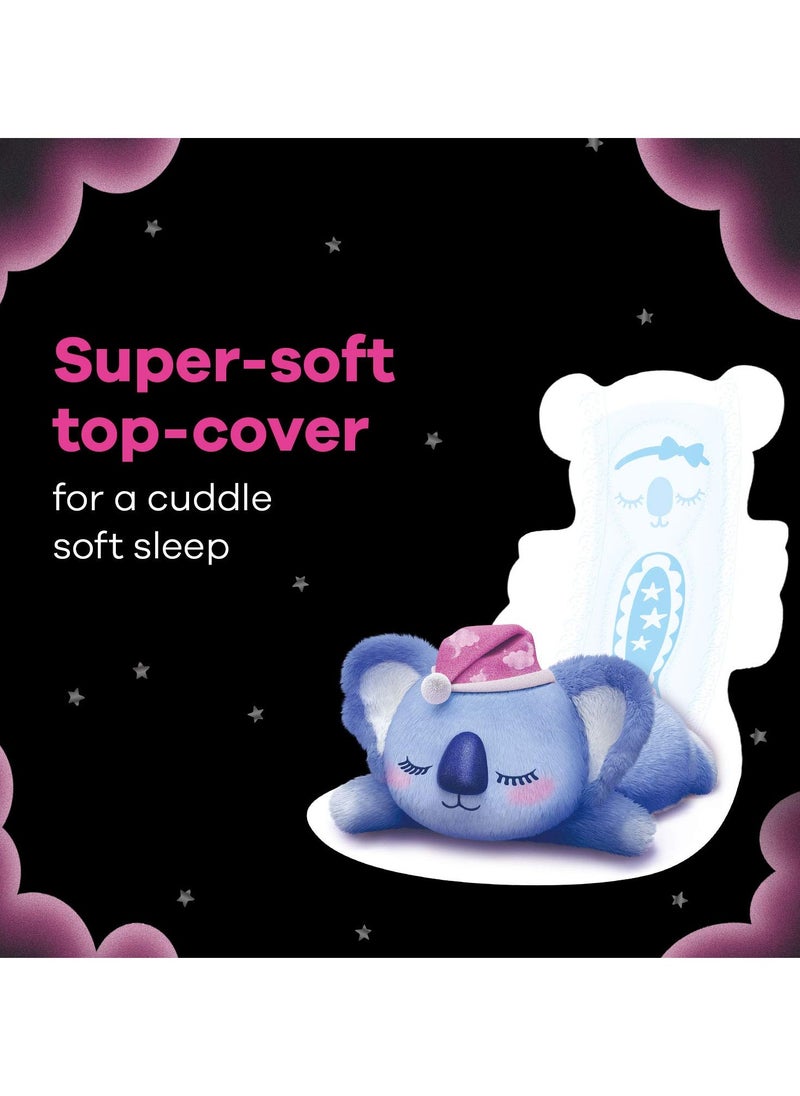 Whisper WHISPER BINDAZZZ NIGHTS KOALA SOFT SANITARY PADS, 8 XXXL+ PADS, UPTO 0% LEAKS, 85% LONGER & WIDER BACK, SUPER SOFT TOPSHEET, DOUBLE HUG WINGS, DISPOSABLE WRAPPER, for women  - Image 4