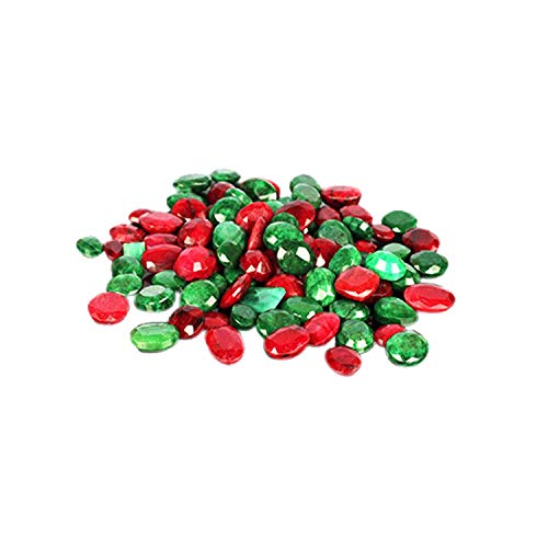 GEMHUB 100 Ct./ 7 PCS Natural Loose Ruby & Emerald Gemstones LOT ~ for Jewelry - Image 1