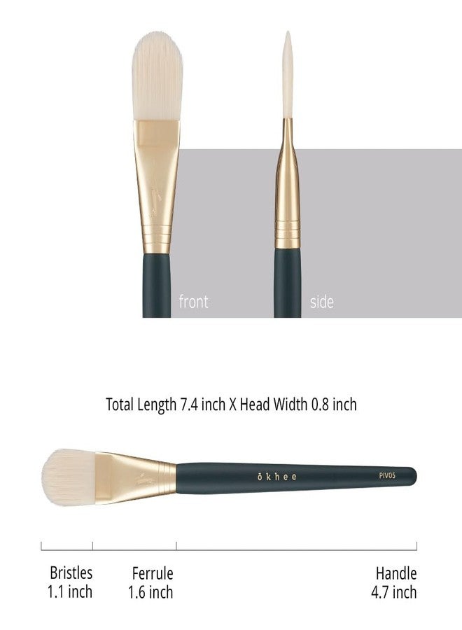 SOO ADOR okhee Basic Base Brush PIV05 – Multi-Functional Tool for Foundation, Powder & Primer | Designed by K-Pop Makeup Artist Seo Ok - Image 5