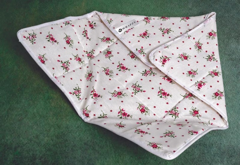 WRAPZY - Floral Print 4 Flap Square Roti Cover - Double Layer Roti Cloth Wrap with Flaps - Roti Rumal - Storage Solution - Pack of 4 - Image 4