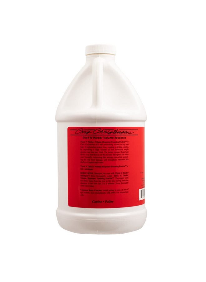 Chris Christensen Chris Christensen Thick N Thicker Response Foaming Protein Dog Conditioner, Groom Like a Professional, Locks in Thickness & Adds 400x the Volume, Pro-Vitamin Formula, All Coat Types, Made in USA, 64oz  - Image 2