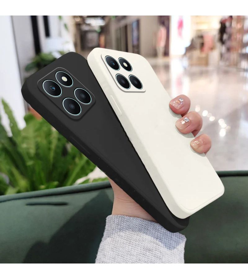 Phone Case Compatible With X7b 5G Black Simple Solid Color Practical Durable Lightweight Four Corner Anti Drop Soft - Image 3