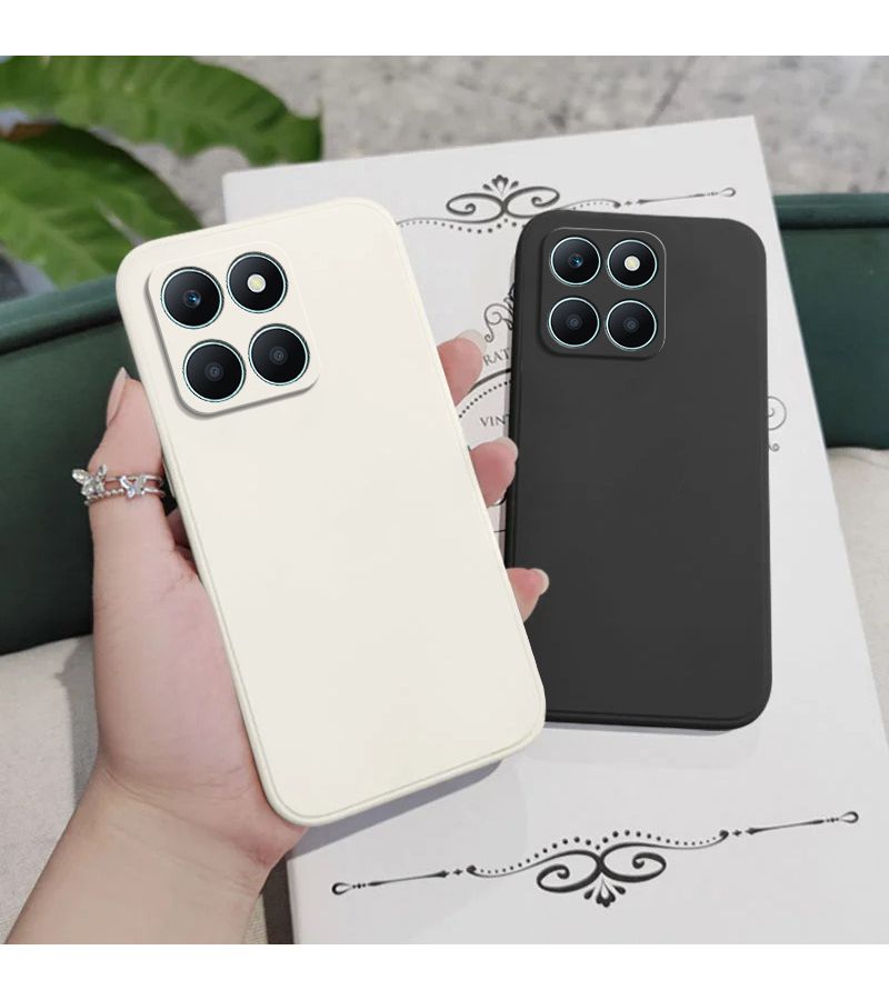 Phone Case Compatible With X7b 5G Black Simple Solid Color Practical Durable Lightweight Four Corner Anti Drop Soft - Image 1
