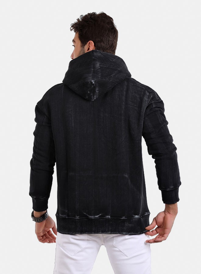 WHITE RABBIT Urban Statement Hoodie Vintage Black - Image 4