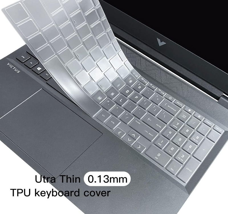Oaky غطاء لوحة مفاتيح لجهاز HP Victus 15.6 بوصة FHD للألعاب 2024 2023 15-FA_، 15-FB__ وسلسلة HP Victus 16.1 بوصة مقاوم للماء والغبار - واقي لوحة مفاتيح رقيق للغاية - TPU شفاف - Image 5