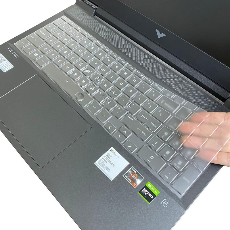 Oaky غطاء لوحة مفاتيح لجهاز HP Victus 15.6 بوصة FHD للألعاب 2024 2023 15-FA_، 15-FB__ وسلسلة HP Victus 16.1 بوصة مقاوم للماء والغبار - واقي لوحة مفاتيح رقيق للغاية - TPU شفاف - Image 2