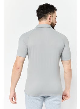 RBX Men Sportswear Fit Short Sleeve Outdoor Polo Shirt, Grey  - Image 4