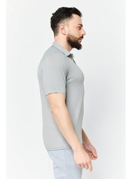 RBX Men Sportswear Fit Short Sleeve Outdoor Polo Shirt, Grey  - Image 3