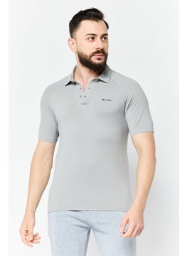 RBX Men Sportswear Fit Short Sleeve Outdoor Polo Shirt, Grey  - Image 1