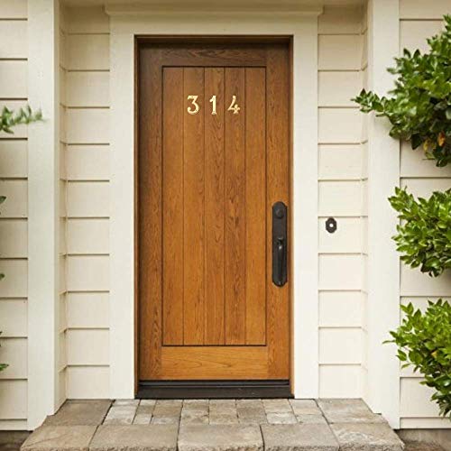 A10SHOP Motif 4-Inch Brass Letters Mailbox Decor Address Signs For Houses Outdoor Wall Decor Mailbox Numbers House Address Numbers For Outside Address Sign for Door Numbers (Polished, Number 3) - Image 5