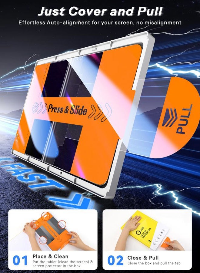 Sparin Pack of 2 Tempered Glass Screen Protector for iPad 10th Generation (2022) Screen Protector, Car Installation, Screen Protector for iPad 10.9 Inch, Scratch-Resistant, Bubble-Free, HD Clear Film - Image 3