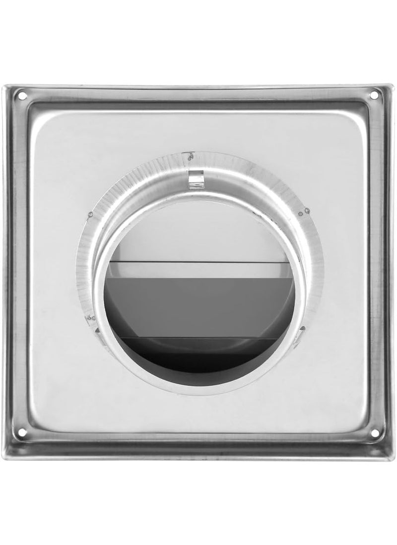 HURRISE Air Vent Louver Grille Cover 4 Upgrade Metal Dryer Vent Cover for House Premium Stainless Steel Dryer Vent Exterior Wall Vent Cover with Louvre for Dryer Vents Range Hood Vent AC Vent House  - Image 5