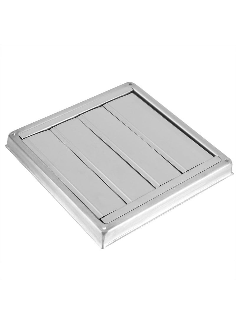 HURRISE Air Vent Louver Grille Cover 4 Upgrade Metal Dryer Vent Cover for House Premium Stainless Steel Dryer Vent Exterior Wall Vent Cover with Louvre for Dryer Vents Range Hood Vent AC Vent House  - Image 4
