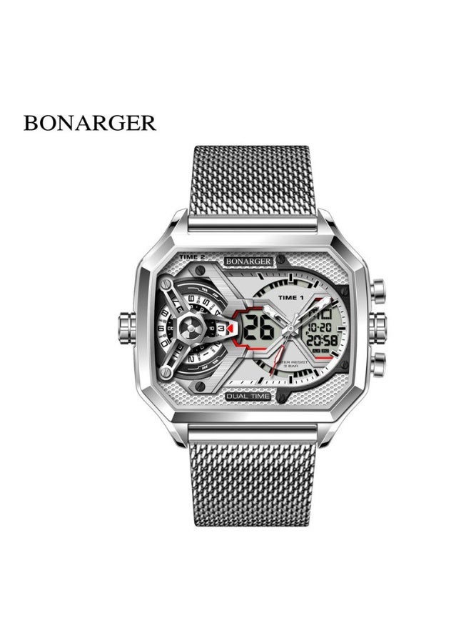 New Men's Electronic Multi-Function Sport Luminous Waterproof Personalized Large Dial Watch