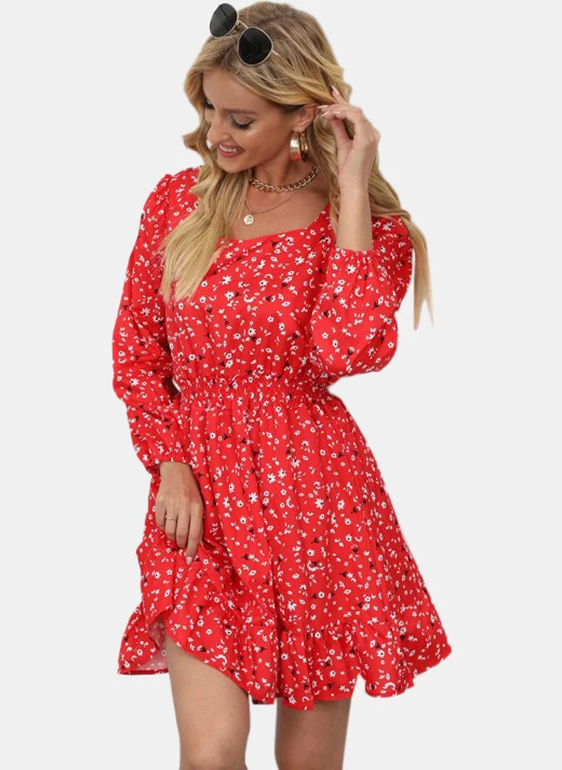 يونيكي Red Printed Dress