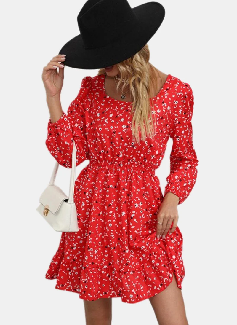 يونيكي Red Printed Dress