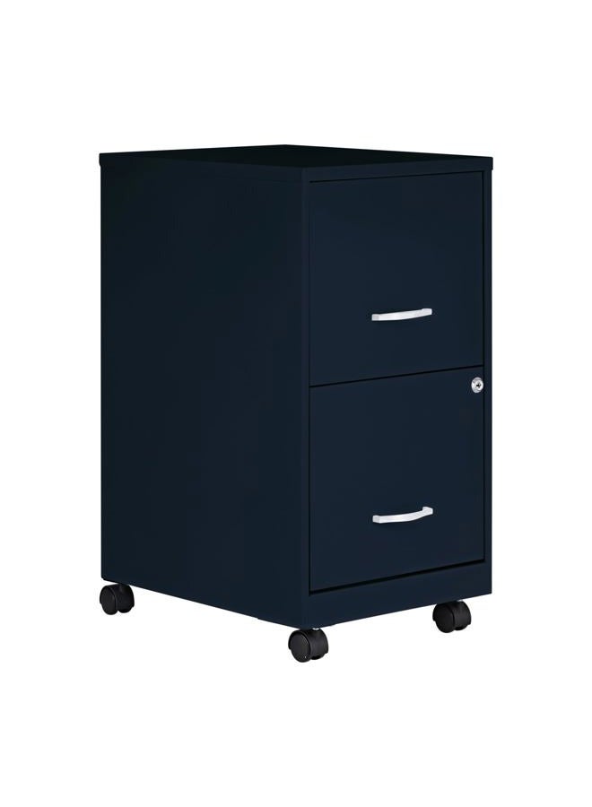 Lorell SOHO Mobile File Cabinet, Navy - Image 1