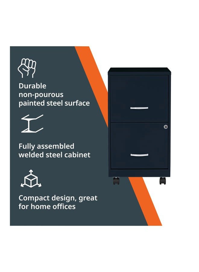 Lorell SOHO Mobile File Cabinet, Navy - Image 3