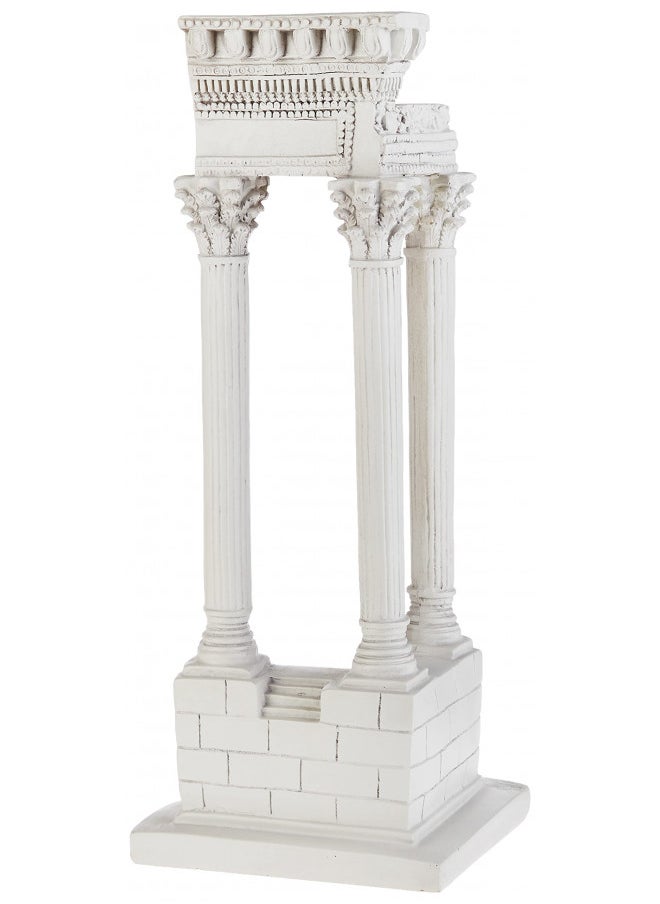 Design Toscano Roman Forum Temple of Vespasian Corner Column Decorative Statue, 12 Inch, Faux Stone Finish