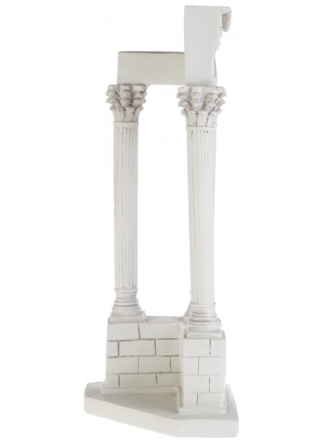 Design Toscano Roman Forum Temple of Vespasian Corner Column Decorative Statue, 12 Inch, Faux Stone Finish