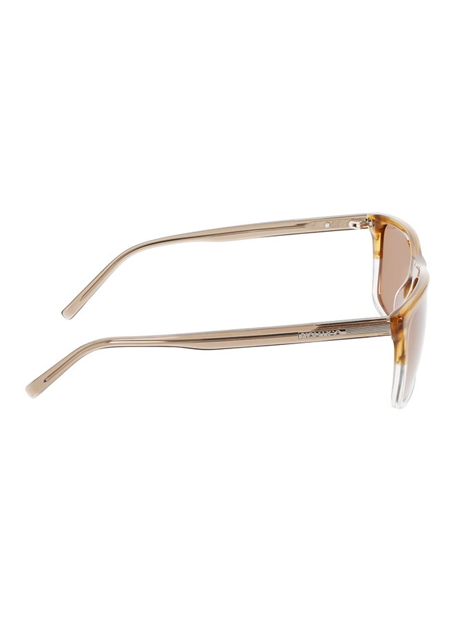 NAUTICA نظارات شمسية نوتيكا N6263S 5618 (221) بإطار كامل من الأسيتات بلون بني مع تدرج قرني - Image 5