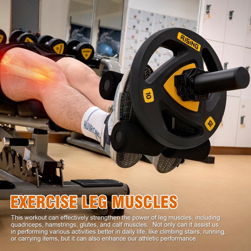 AmazeFan Tib Bar, Tibialis Trainer Leg Workout, Knees Over Toes Tibia Dorsi Calf Machine for Strength Training Calves/Shins/Ankles and Ripping Lower Leg Muscles, Fit 2" Weight Plates and All Shoe Size - Image 3