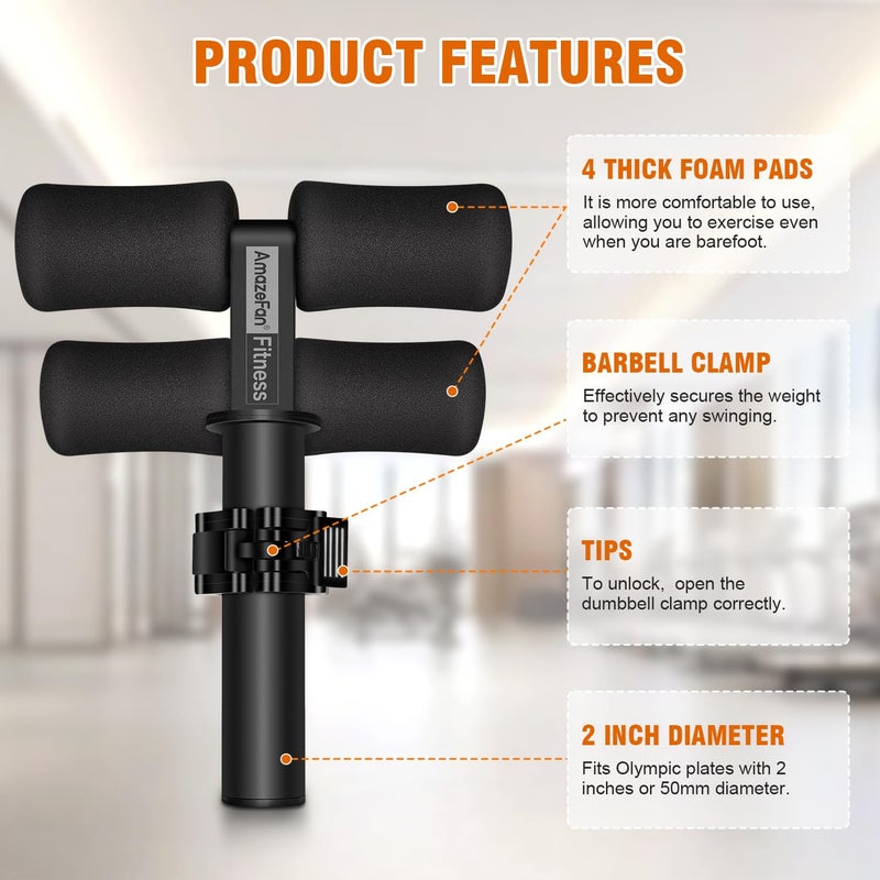 AmazeFan Tib Bar, Tibialis Trainer Leg Workout, Knees Over Toes Tibia Dorsi Calf Machine for Strength Training Calves/Shins/Ankles and Ripping Lower Leg Muscles, Fit 2" Weight Plates and All Shoe Size - Image 2