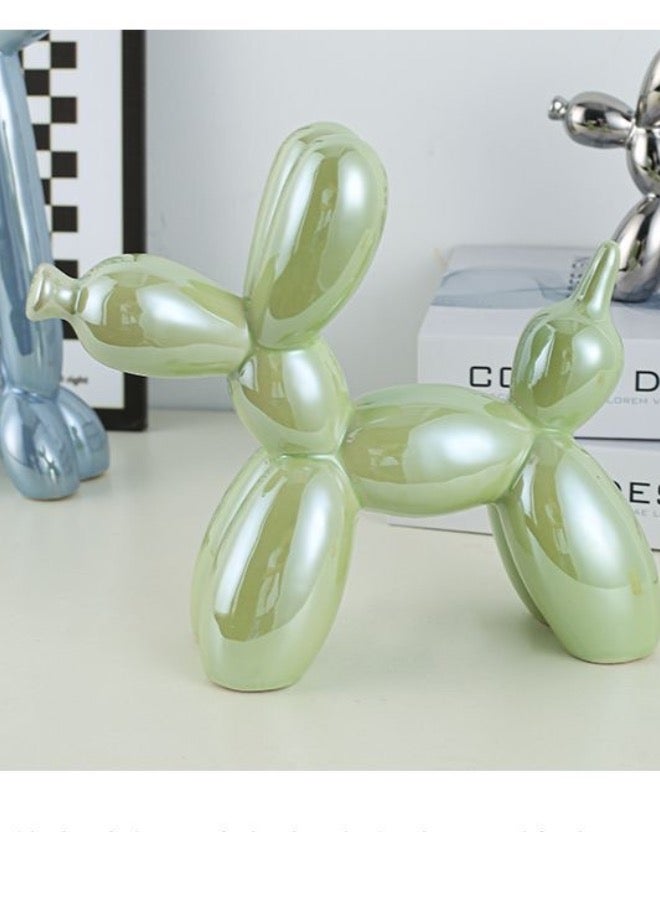 1 Piece Balloon Dog Statue Decoration Ornament, 18x22 cm, Green Color.  - Image 2