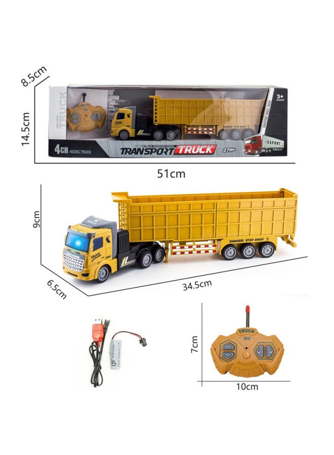 Rc Car Toy - 118 Scale High-speed Off-road Vehicle Light Sound Effects 2.4ghz Radio Control 4wd Drive Durable Plastic Body-Color:Yellow Short Head Transportation-Proportion:Color Boxed  - Image 1