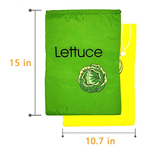 Ed Hardy DE Reusable Produce Bags ，Includes Banana Bag and Lettuce Bag，Keep it Longer Up To 2 Weeks Stop Food Waste - Image 2