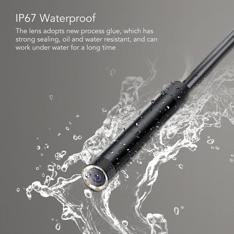 for Auto Repair and Pipeline Inspection - Industrial Borescope with 4.5 Inch IPS HD Screen and 5.5mm Lens - Handheld Digital Endoscope with LED Light, IP67 Rating - Digital - Image 4
