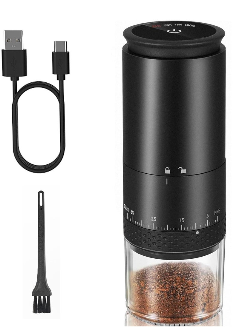 AMINAC Coffee Grinder, Portable Coffee Maker with 38 Adjustable Settings, LCD Screen, USB Charging & Clean Brush, Coffee Grinder Electric for Espresso, Home, Pour Over, French Press, Travel  - Image 1