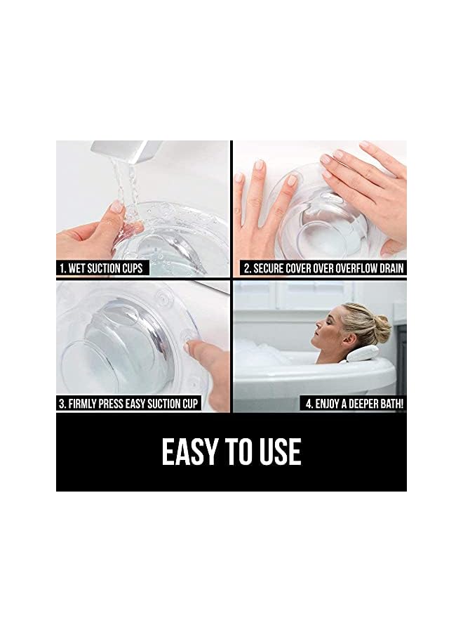 The Bros Bathtub Overflow Drain Cover, Tub Overflow Stopper to Get More Bathtub Water - Image 5