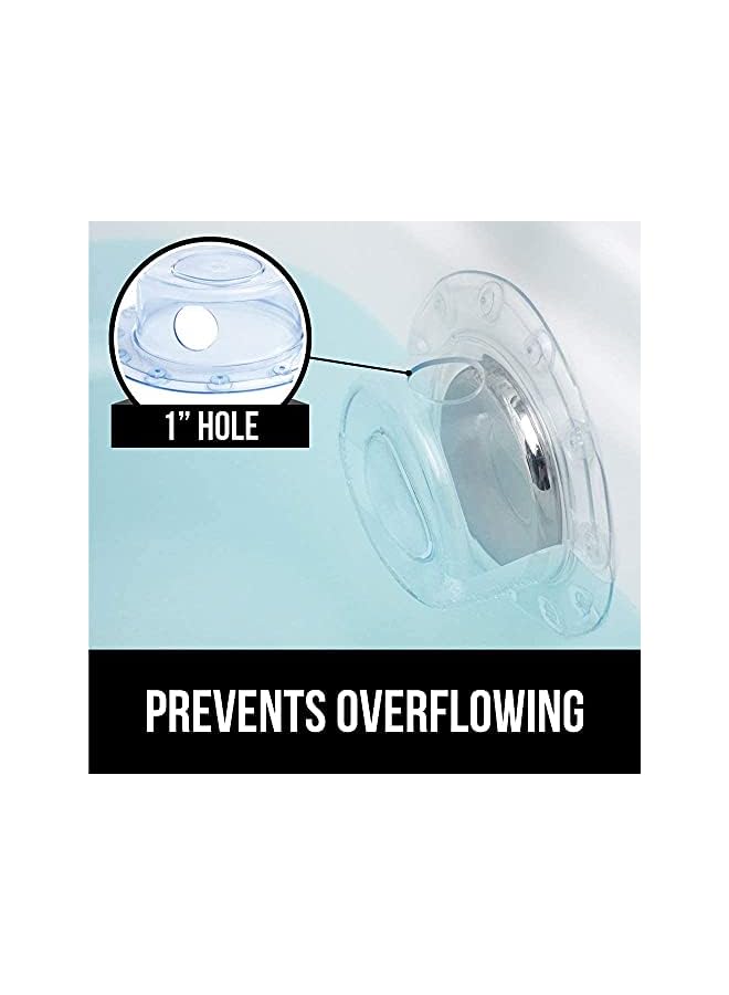 The Bros Bathtub Overflow Drain Cover, Tub Overflow Stopper to Get More Bathtub Water - Image 3