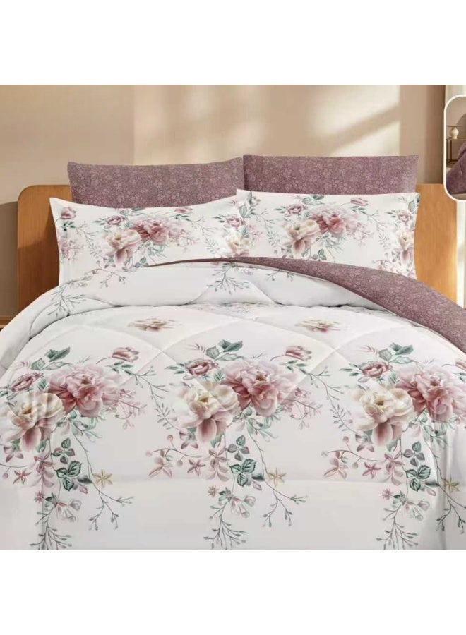 SMART HOME Luxury Hotel Bedding Set – 6-Piece Duvet Cover Set – Bedding Set Includes: Duvet Cover with Filling, Fitted Sheet, 2 Pillowcases, and 2 Square Cushion Covers – Soft and Comfortable Sleeping Set – Duvet Cover Size: 250X230 cm - Image 4