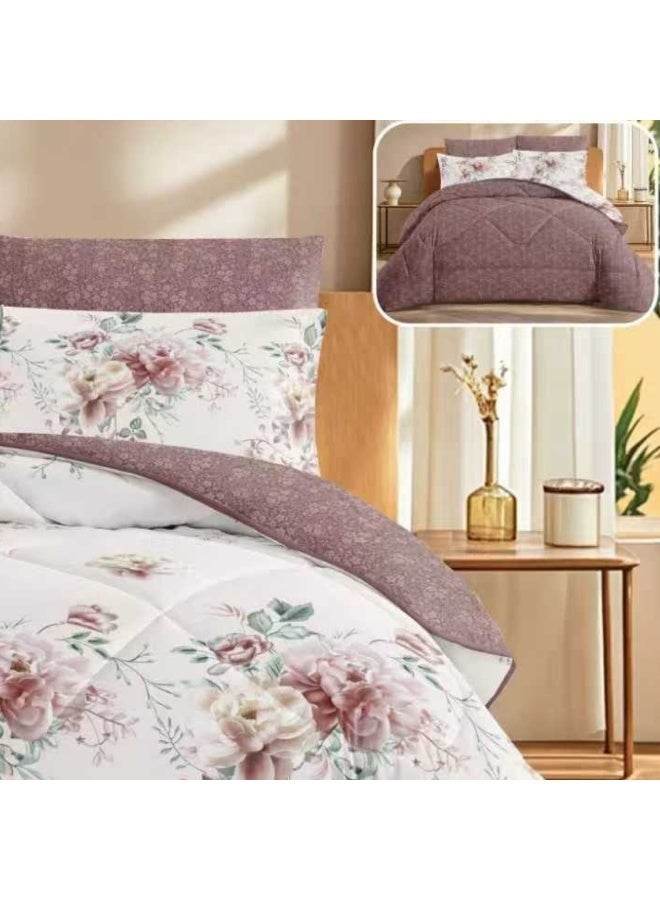SMART HOME Luxury Hotel Bedding Set – 6-Piece Duvet Cover Set – Bedding Set Includes: Duvet Cover with Filling, Fitted Sheet, 2 Pillowcases, and 2 Square Cushion Covers – Soft and Comfortable Sleeping Set – Duvet Cover Size: 250X230 cm - Image 5