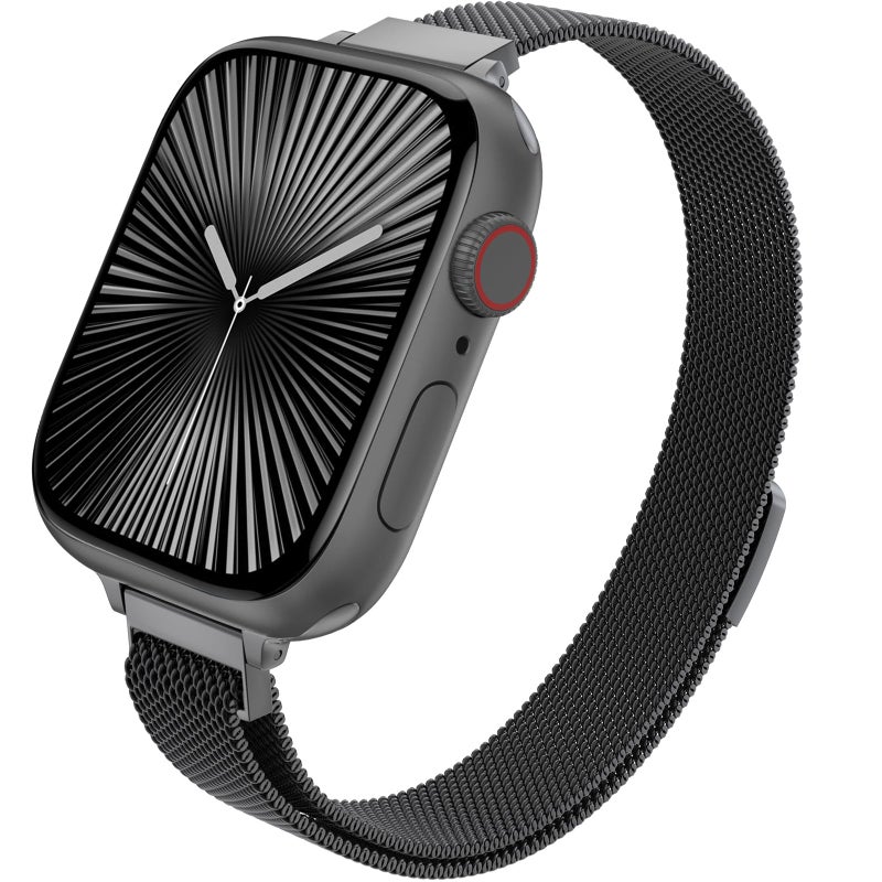 MARGE PLUS Slim Milanese Loop Compatible with Apple Watch Band for women 41mm 40mm 38mm 42mm 46mm 45mm 49mm 44mm, Stainless Steel Magnetic Mesh Strap work on iWatch Bands Series 11 10 9 8 7 6 5 4 3 & SE 3 2 1 - Image 1