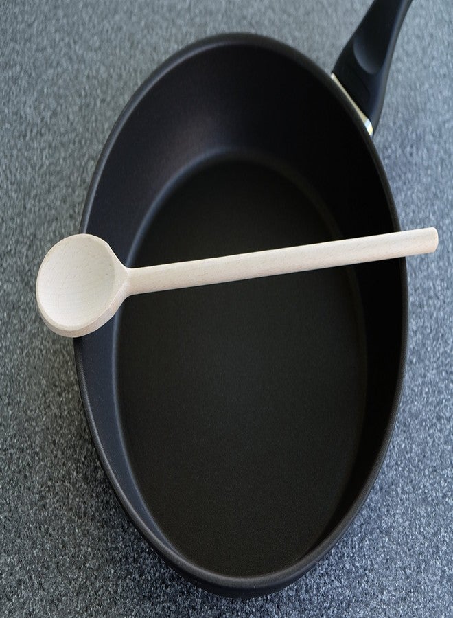 BICB 14 Inch Long Wooden Spoons for Cooking - Oval Wood Mixing Spoons for Baking, Cooking, Stirring - Sauce Spoons Made of Natural Beechwood - Set of 3 - Image 4