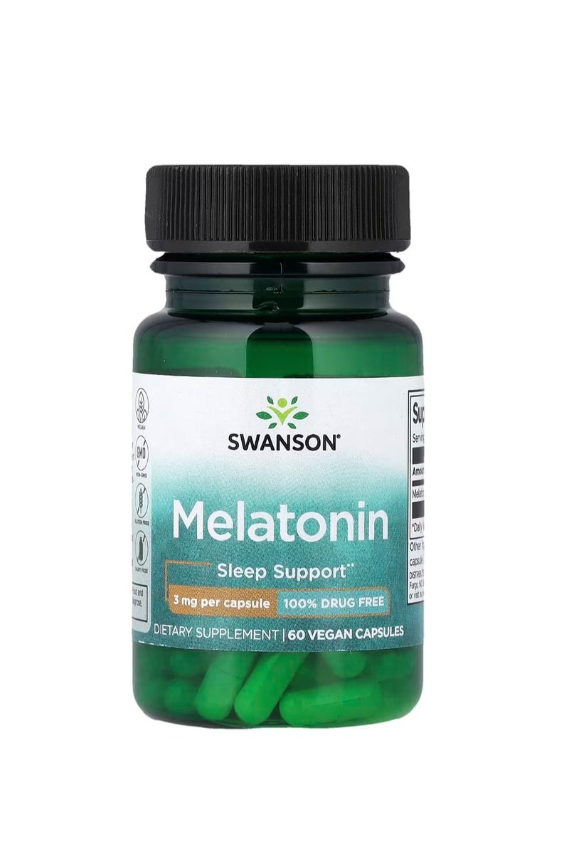 سوانسون ميلاتونين 3 ملغ 60 كبسولة - Image 1