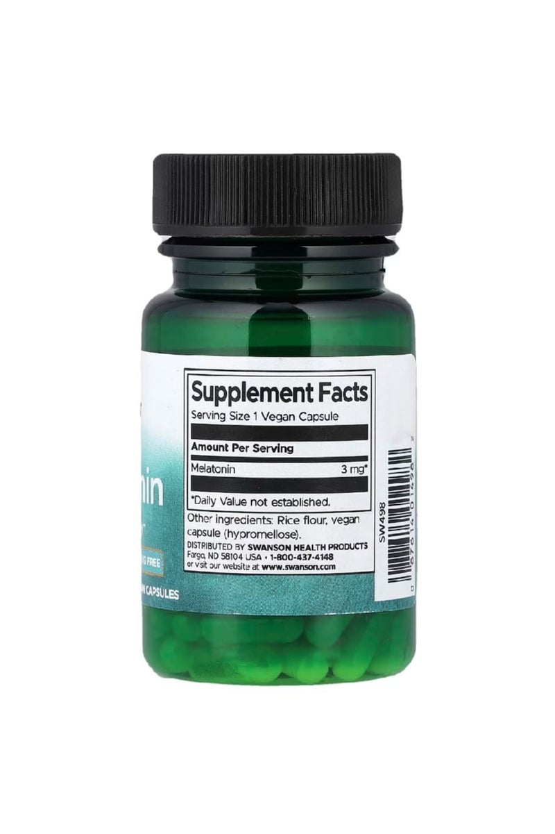 سوانسون ميلاتونين 3 ملغ 60 كبسولة - Image 2