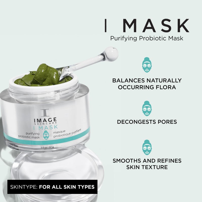 IMAGE Skincare, I MASK Purifying Probiotic Mask, Clay and Charcoal Facial Mask, Refine, Balance and Remove Impurities, 2 oz - Image 2